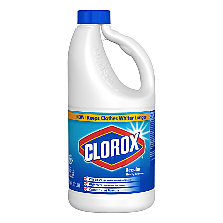Clorox® Liquid Bleach, Regular Scent, 64 Oz Bottle, Case Of 8