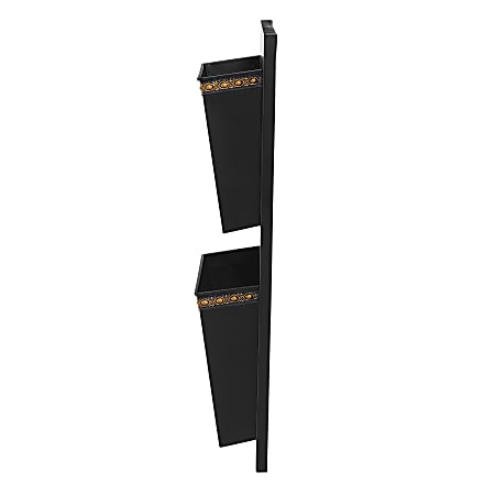 2-Slot Black and Gold Dots Wall Mailbox 2-Slot Black and Gold Dots Wall Mailbox