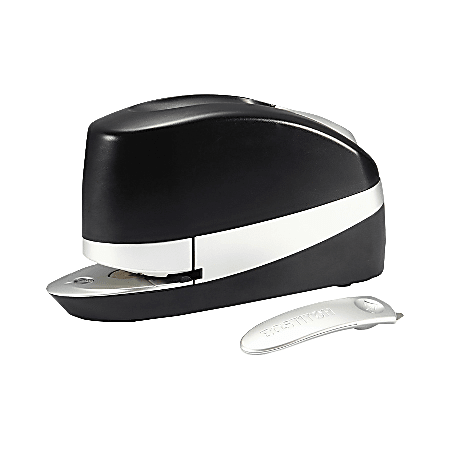 Bostitch Impulse 20 Executive Electric Stapler - 20 Sheets Capacity - 210 Staple Capacity - Full Strip - 1 Each - Black, Silver