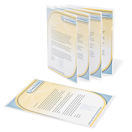 Office Depot® Brand Poly Project View Folders, Letter Size, Clear, Pack Of 10