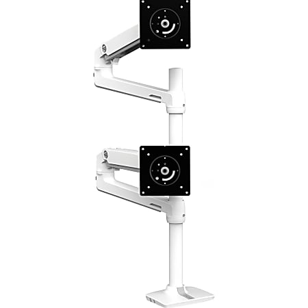 Ergotron Desk Mount for Monitor - White - 2 Display(s) Supported - 40" Screen Support - 40 lb Load Capacity - 75 x 75, 100 x 100