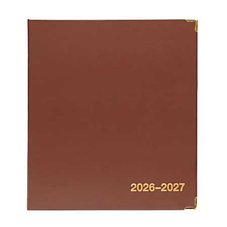 2026-2027 Excello Brands Monthly Academic Year Executive Planner, 7” x 9", Brown, June To July, Total Qty 1