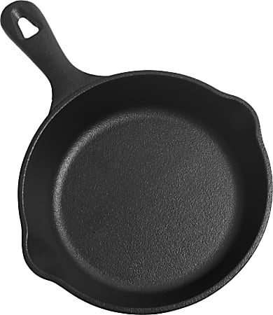 Commercial Chef Cast Iron Sauté Skillet, 6-1/2", Black