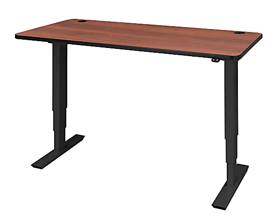 Safco® Electric 60"W Height-Adjustable Table Top, Rectangular, Cherry