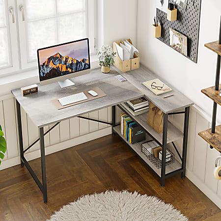 Corner desk light oak deals