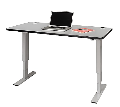 Safco Electric 60 W Height Adjustable Table Top Rectangular Gray