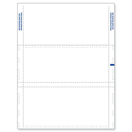 ComplyRight 1099/W-2 Blank Inkjet/Laser Tax Forms, Z-Fold, 2-Up, 8 1/2" x 11", Pack Of 500