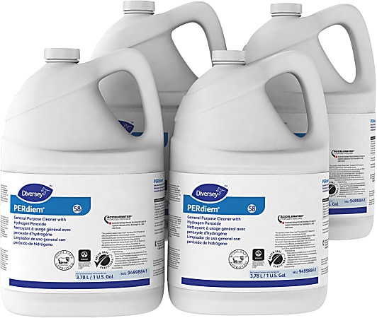 Diversey PERdiem General Purpose Cleaner With Hydrogen Peroxide, 1 Gallon, Case Of 4 Jugs