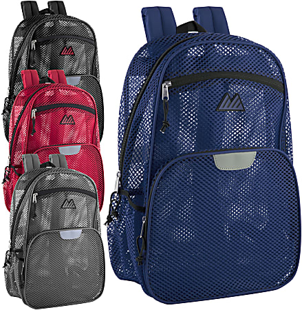 Trailmaker 8699 Pro Jersey Reflective Mesh Backpacks, Assorted Colors, Pack Of 24 Backpacks