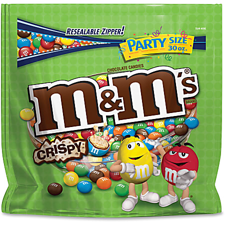 M&M's Crispy Chocolate Candies - Milk Chocolate - Resealable Zipper - 1.87 lb - 1 / Bag