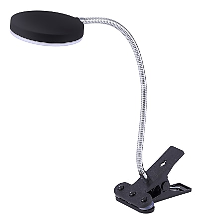 Bostitch® Metal Gooseneck Clamp-On LED Desk Lamp, 13-9/16"H, Black