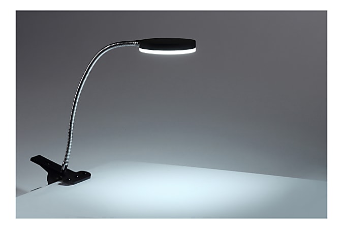 Realspace Falana LED Gooseneck Desk Lamp 13 H Black - Office Depot