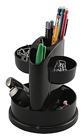 Innovative Storage Designs Desktop Organizer, 7 Compartments, Black