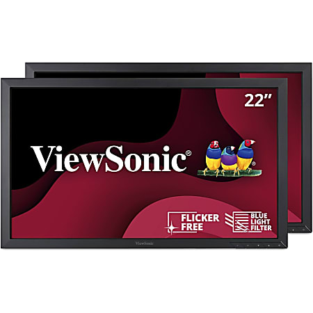 ViewSonic VA2252SM_H2 22 Inch Dual Pack Head-Only 1080p LED Monitors with DisplayPort DVI and VGA - VA2252SM_H2 22 Inch Dual Pack Head-Only 1080p LED Monitors with DisplayPort DVI and VGA