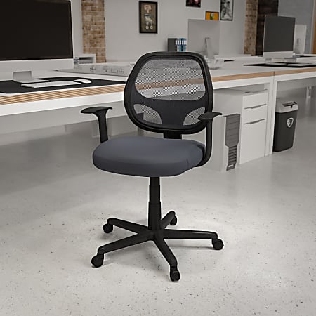 Flash Furniture Flash Fundamentals Mesh Mid-Back Task Chair, Gray