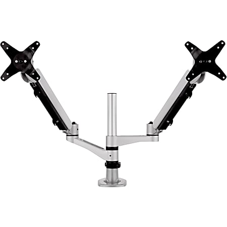 ViewSonic LCD-DMA-002 Spring-Loaded Monitor Desk Mounting Arm for 2 Monitors up to 27 Inches Each, VESA Compatible, Full Ergonomic Adjustability, 2-in-1 Mounting Base, and Built-In Cable Management