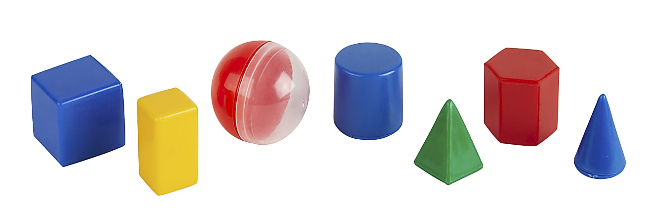 Office Depot® Brand 1" Geometric Solids, Assorted Colors,