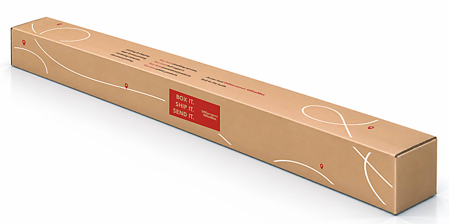 Office Depot Brand Corrugated Shipping Box Kraft Rectangular 48 L x 6 W ...