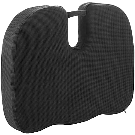 Mind Reader Large Seat Cushion with Carry Handle, Perfect for Office Chair  Wheelchair Cushions, Back Relief, Black 