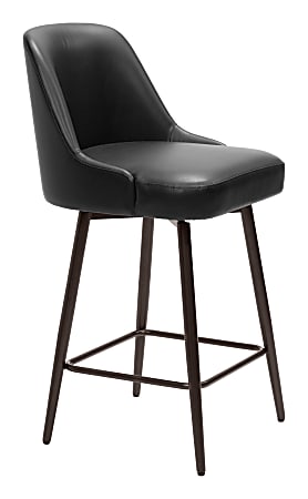 Zuo Keppel Counter-Height Stool, Black/Bronze