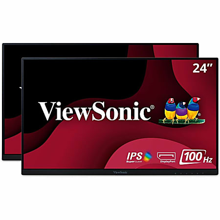 ViewSonic® VA2456 24" 1080p IPS Head-Only Monitors, Set Of 2