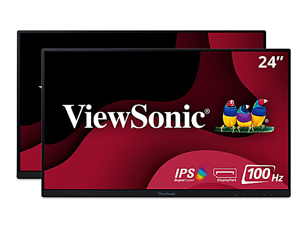 ViewSonic® VA2456 24" 1080p IPS Head-Only Monitors, Set
