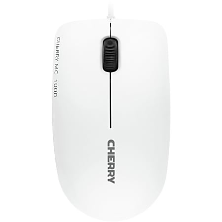 CHERRY MC 1000 Mouse - Optical - Cable - Pale Gray - USB 2.0 - 1200 dpi - Scroll Wheel - 3 Button(s) - Symmetrical