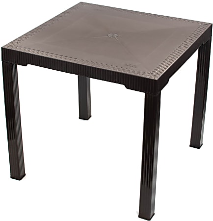 Inval Square Plastic Outdoor Patio Dining Table, 29-3/8"