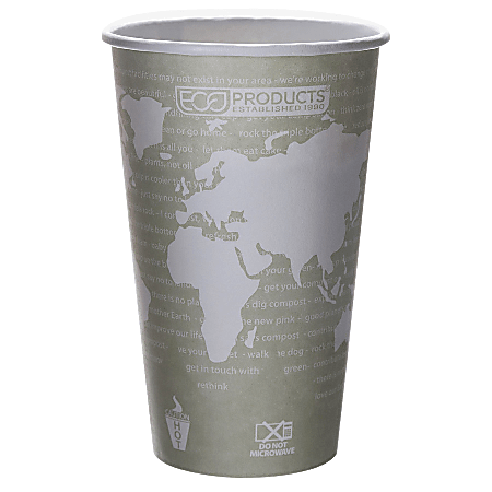 Eco-Products World Art Hot Beverage Cups, 16 Oz,