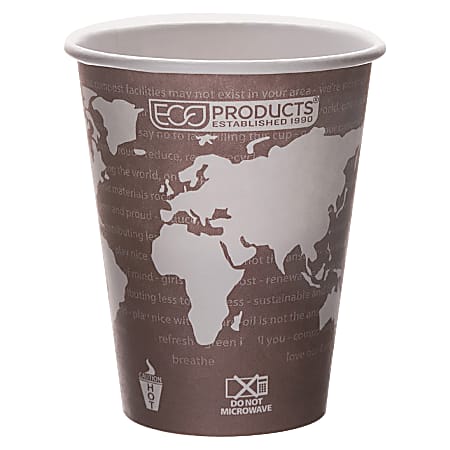 Eco-Products World Art Hot Beverage Cups, 8 Oz,