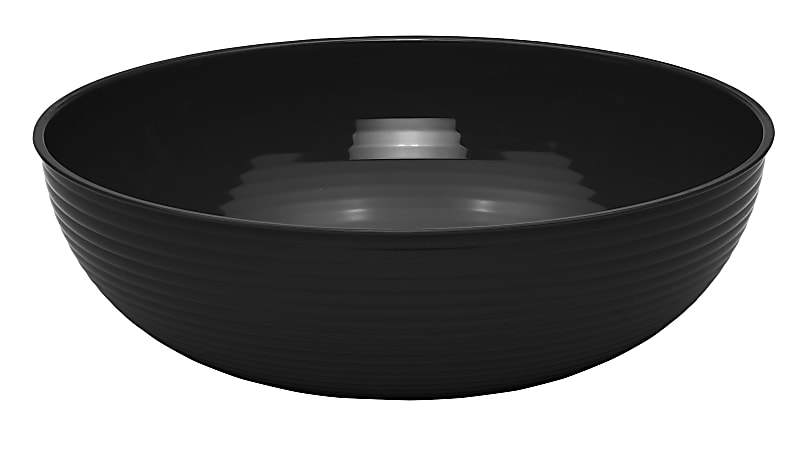 Cambro Camwear Round Ribbed Bowls, 23", Black, Set Of 4 Bowls