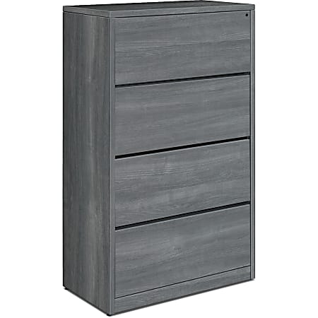 HON® 10500 36&quot;D Lateral 4-Drawer File Cabinet, Gray