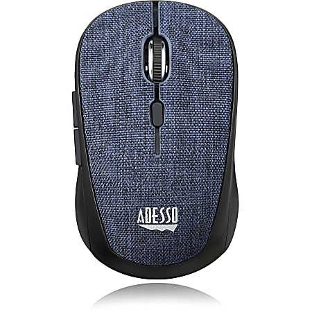 Adesso iMouse S80L - Wireless Fabric Optical Mini Mouse (Blue) - Optical - Wireless - Radio Frequency - IMOUSES80L