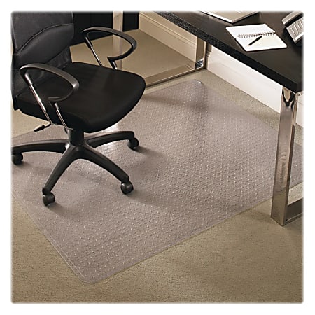 ES Robbins Everlife Med-pile Rectangular Chairmat - Carpeted Floor - 60" Length x 46" Width x 0.75" Thickness - Vinyl - Clear