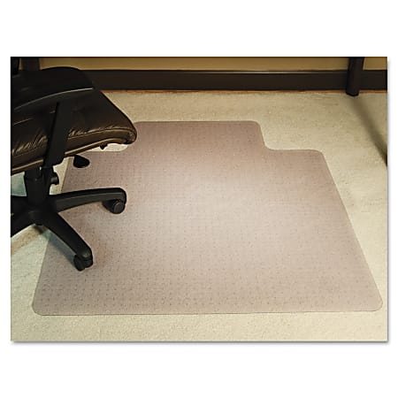 ES Robbins Performance Series AnchorBar Chair Mat For Carpet, Wide Lip, 45"W x 53"D, Clear
