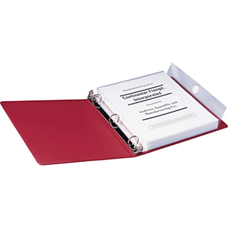 Smead Poly Envelope Document Holders For 3-Ring Binders, 1-1/4" Capacity, Clear, Pack Of 3