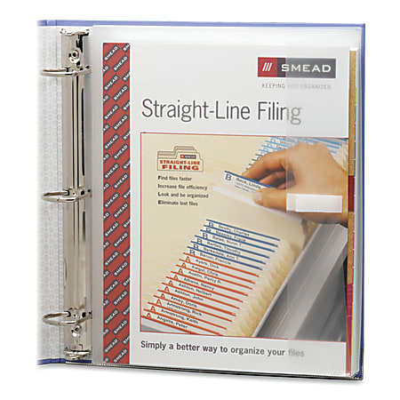Smead Poly Envelope Document Holders For 3-Ring Binders, 1-1/4" Capacity, Clear, Pack Of 3