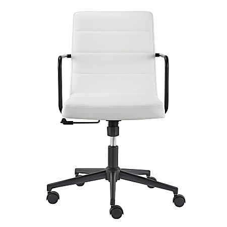 Eurostyle Leander Faux Leather Low-Back Office Chair,
