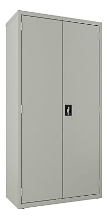 Lorell Fortress Series Steel Wardrobe Cabinet Light Gray - Office Depot