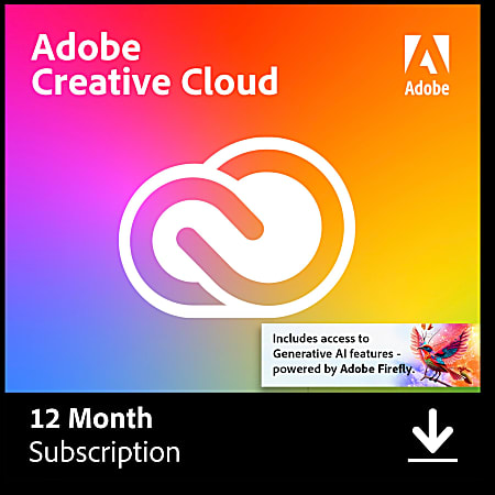 Adobe Creative Cloud Individual 2025, 1 YR Subscription, Mac & Windows, Download