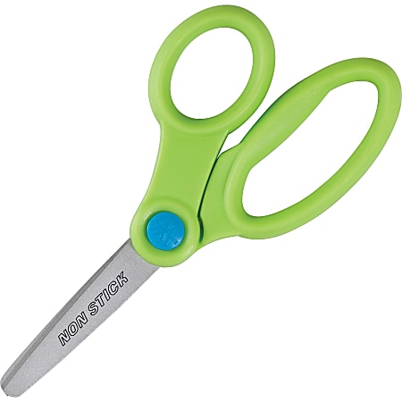 Westcott Blunt Tip Nonstick Kids Scissors - 5" Overall Length - Left/Right - Titanium - Blunted Tip - Assorted - 1 Each