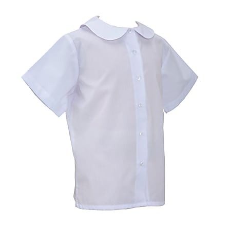 Royal Park Ladies Uniform, Short-Sleeve Peter Pan Collar Dress Shirt, X-Large, White