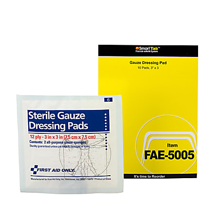 First Aid Only Gauze Bandages, 3", 1 Roll