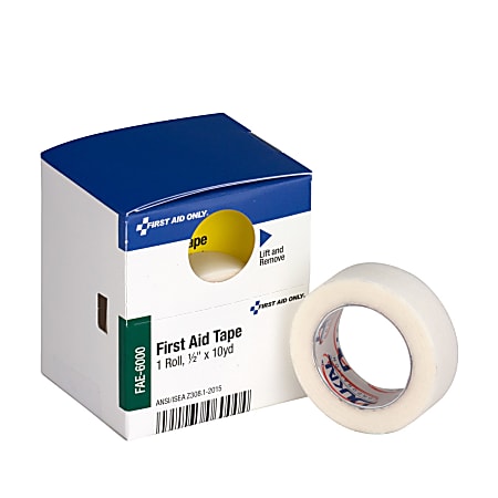 First Aid Only™ First Aid Tape, 1/2" x 10 Yards, White