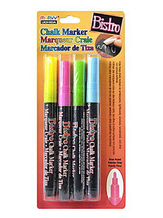 Marvy® Uchida Bistro Chalk Markers, Fine Point, Fluorescent,