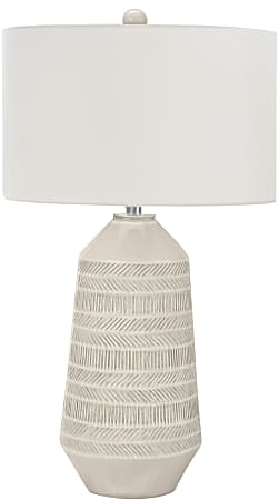 Monarch Specialties Jenna Table Lamp, 33”H, Ivory/Cream