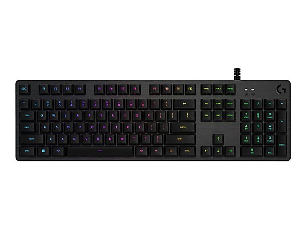 Logitech® G512 Carbon LIGHTSYNC RGB Mechanical Gaming Keyboard, Carbon