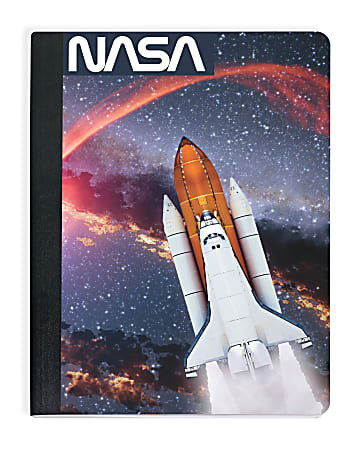 Innovative Designs Licensed Composition Notebook, 7-1/2” x 9-3/4”, Single Subject, College Ruled, 100 Sheets, NASA