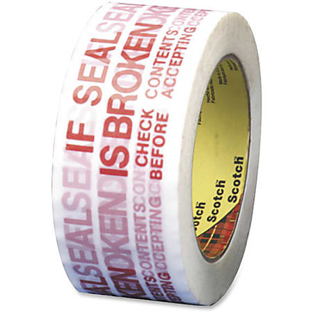 Scotch Preprinted Message Seal Broken Tape Scotch Preprinted Message Seal Broken Tape