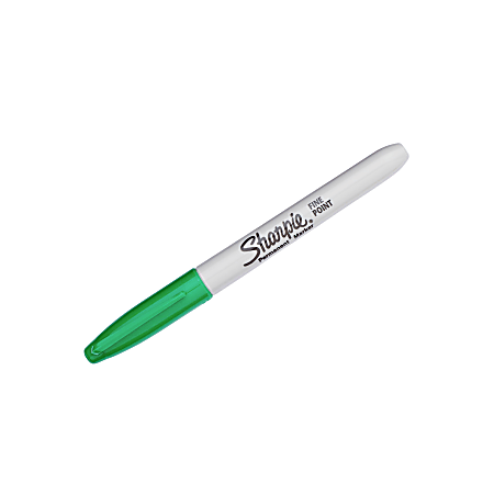 Sharpie Permanent Fine Point Markers Green Pack Of 12 - Office Depot